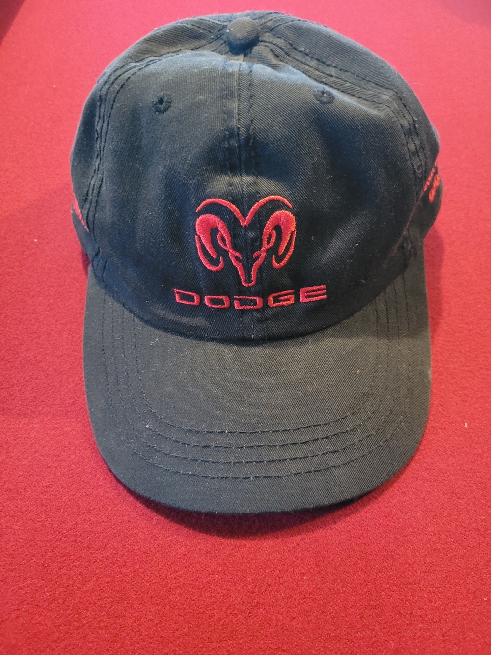 Black Cap with Red Ram Logo